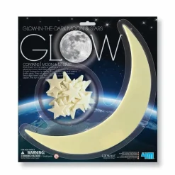 4M Pack autocollants Phosphorescents - Lune et étoiles