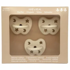 Hevea Pack découverte de 3 tétines | Crème