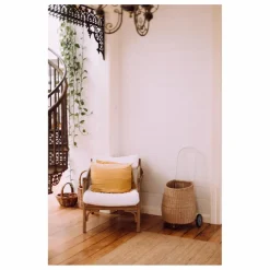 Olli Ella Panier à roulettes adulte en rotin Luggy