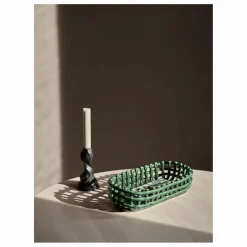 Online Ferm Living Panier ovale Ceramic | Vert émeraude