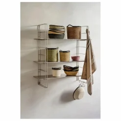 Outlet Madam Stoltz Paniers en jacinthe de mer avec anses - Set de 5 Multicolore