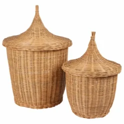 Best Broste Copenhagen Paniers en rotin Pallas - Set de 2 Naturel