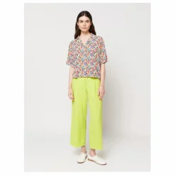 Bobo Choses Pantalon à Pinces Coton et Lin - Collection Femme | Vert anis Best