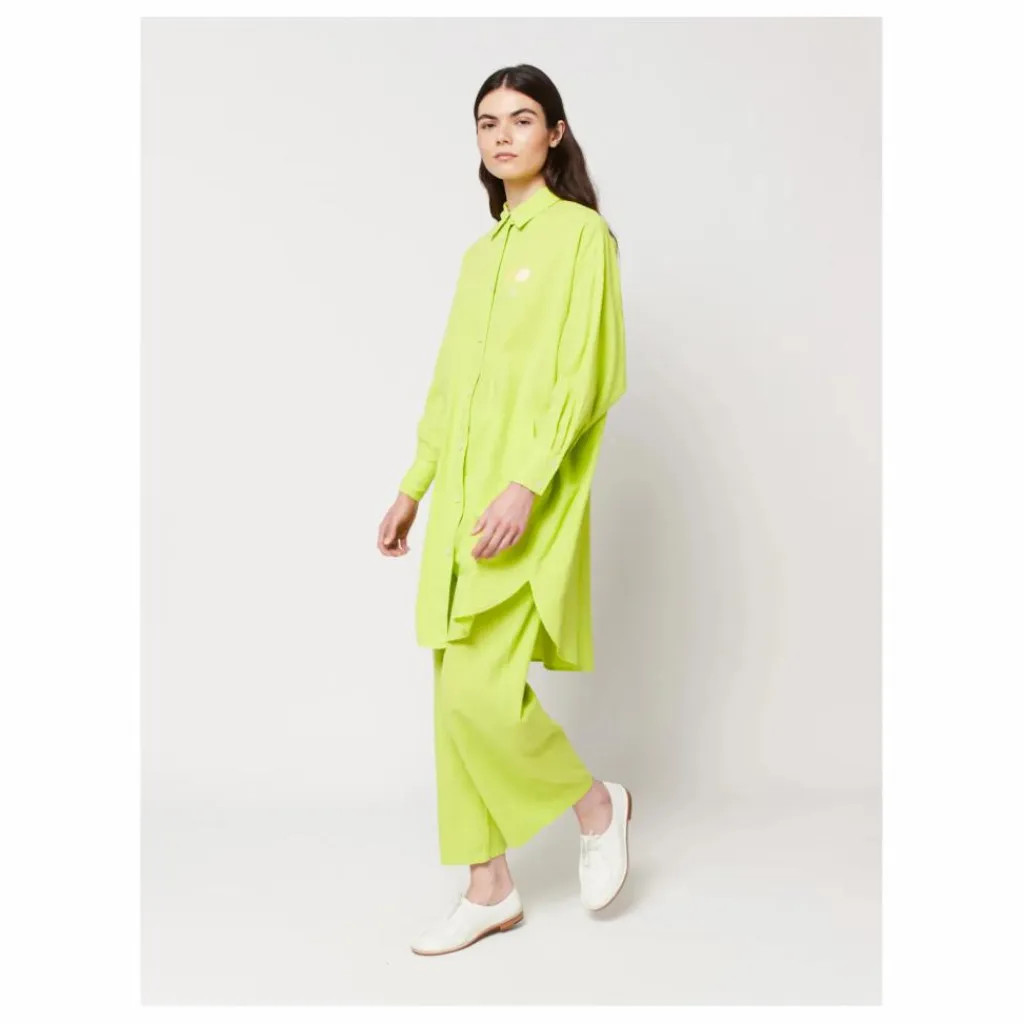 Bobo Choses Pantalon à Pinces Coton et Lin - Collection Femme | Vert anis Best