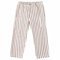 Rylee + Cru Pantalon Cargo Rayures | Ecru Clearance