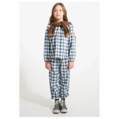 Piupiuchick Pantalon Carreaux Coton Bio | Bleu Sale