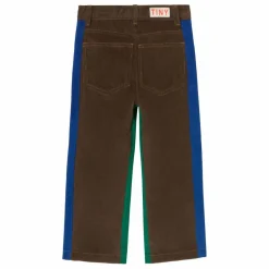 Outlet Tinycottons Pantalon Colorblock Velours Côtelé | Marron