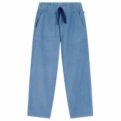 Hot Petit Bateau Pantalon Cordon Velours Côtelé Coton Bio | Bleu