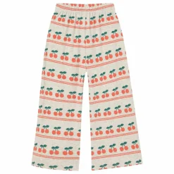 Tinycottons Pantalon Côtelé Cerises Coton Bio | Crème Hot