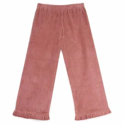 Mipounet Pantalon Cuore Velours Côtelé Coton Bio | Vieux Rose Discount
