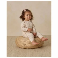 Quincy Mae Pantalon Fleuri Coton Bio | Ivoire Outlet