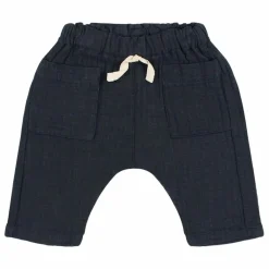 Búho Pantalon Gaze de Coton Bio | Bleu nuit Online