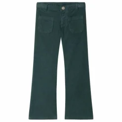 Bonpoint Pantalon Jennifael Velours Coton Bio | Vert foncé Outlet