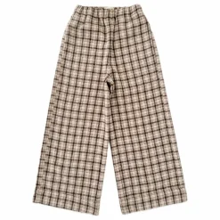 Longlivethequeen Pantalon Large Carreaux | Beige New