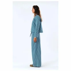 Lollys Laundry Pantalon Liam Rayures | Bleu Discount