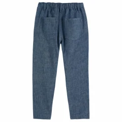 Emile et Ida Pantalon Lin Indigo | Bleu jean Outlet