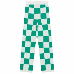 Maison Mangostan Pantalon Maille Damier | Vert Sale