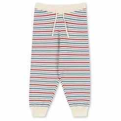 Enfant Konges Sløjd Pantalons, Joggers|Joggers, Pantalons|Pantalon Manis Rayé Maille Coton Bio |