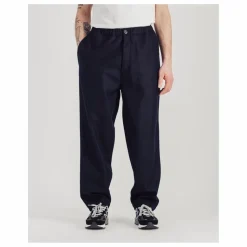 Parages Pantalon Nomad Laine | Bleu marine Sale