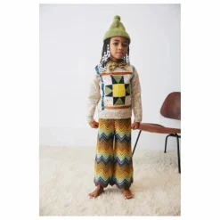 Hot Misha & Puff Pantalon Parlor Chevron Laine Mérinos | Jaune