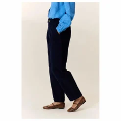 Outlet Leon & Harper Pantalon Prom Velours Côtelé Coton Bio | Bleu marine