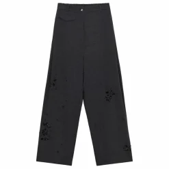 Discount Cordera Pantalon Tailoring Perles Laine Vierge | Gris