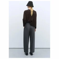 Discount Cordera Pantalon Tailoring Perles Laine Vierge | Gris