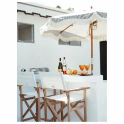 Business & Pleasure Co. Parasol frangé Market | Bleu marine