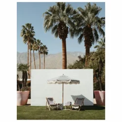 Business & Pleasure Co. Parasol frangé Market | Bleu marine