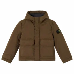 Enfant Stone Island Manteaux, Blousons|Manteaux, Blousons|Parka Courte Logo |