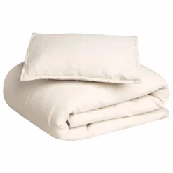 garbo&friends Parure de lit en mousseline de coton Crème Hot