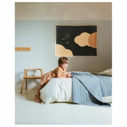 Enfant Nobodinoz Parure de lit Wabi-Sabi Blue Grid |