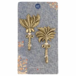 Enfant Doing Goods Patères Devi Palmtree en laiton recyclé - Set de 2 |
