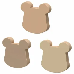 Outlet Cam Cam Patères Ours - Set de 3 | Marron