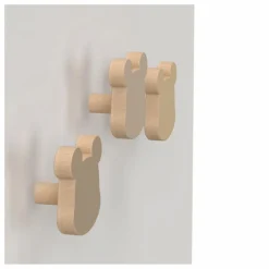 Outlet Cam Cam Patères Ours - Set de 3 | Marron