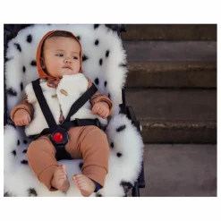 BINIBAMBA Peau de mouton pour poussette et couffin - 68x44 cm | Dalmatian New