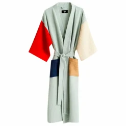 Hay Peignoir Waffle | Bleu Glacier Hot