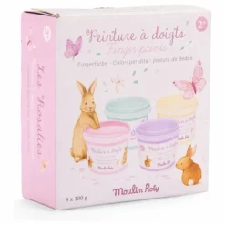 Moulin Roty Peinture à doigts pastel Les Rosalies Multicolore New