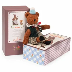 Moulin Roty Doudous, Peluches|Doudous Et Peluches|Peluche Baba le Grand Ours avec sa boîte |