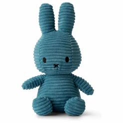 Bon Ton Toys Peluche Miffy en velours côtelé | Bleu pétrole Outlet