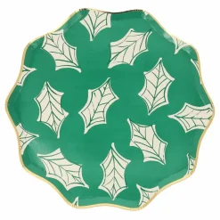 Enfant Meri Meri Décoration De Fête|Petites assiettes de Noël motifs Block Print - set de 8