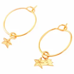 Enfant Adorabili Bijoux, Montres|Accessoires De Mode|Petites Créoles Asymétriques Etoile Filante |