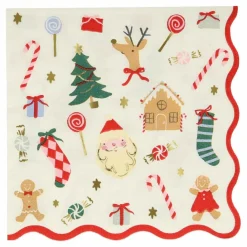 Online Meri Meri Petites serviettes Joli Noël - set de 16 Multicolore