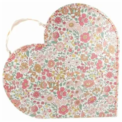 Hot Meri Meri Petites valises de rangement Cœurs - x Liberty Multicolore