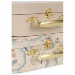 New Konges Sløjd Petites valises en carton Let it snow - Set de 2 | Beige