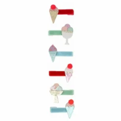 Enfant Meri Meri Pinces à cheveux Ice Cream - Set de 6