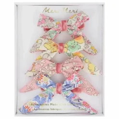 Meri Meri Pinces à cheveux nœuds fleuris - Set de 6 Multicolore Online