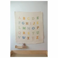 Soft Spot Plaid Alphabet en coton bio Multicolore Outlet