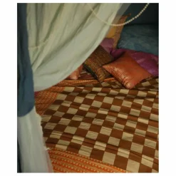 Doing Goods Plaid Checkmate et totebag en coton | Jaune moutarde