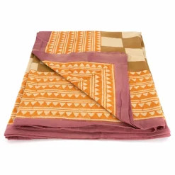 Doing Goods Plaid Checkmate et totebag en coton | Jaune moutarde